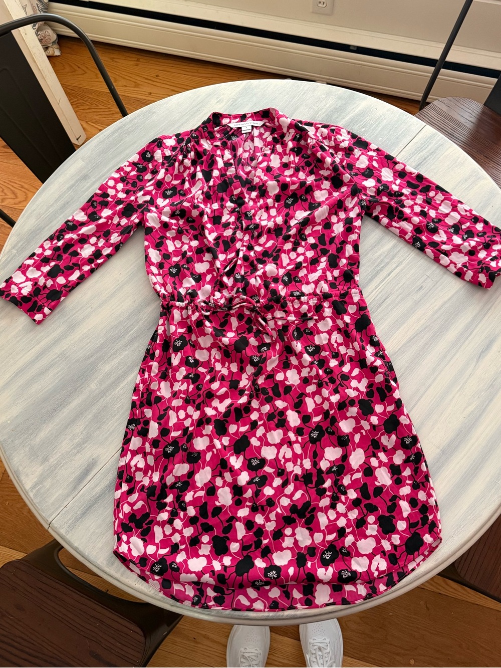 Diane Von Furstenberg Pink Floral Wrap Dress